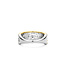 TI SENTO Ring 12397ZY - Silver plated, Zirconia white yellow gold plated