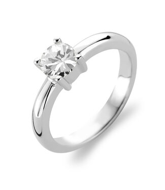 Ring 1463ZI - Plattiert Sterlingsilber, Zirkonia Weiß