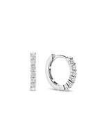 Ti Sento Kleine oorringen - 7957ZI - Zilver platina verguld, Zirconia wit