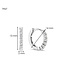 TI SENTO Kleine oorringen - 7957ZI - Zilver platina verguld, Zirconia wit