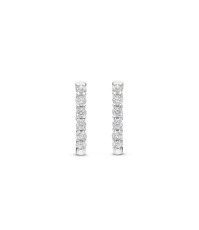 TI SENTO Kleine Ohrringe - 7957ZI - Silber platiniert, Zirkonia Weiß