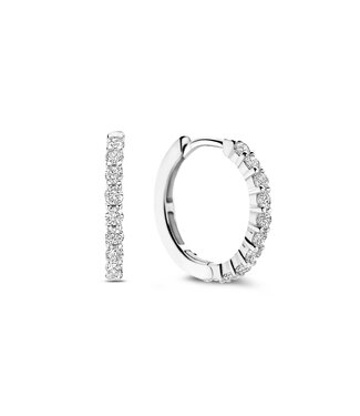 Medium Hoops - 7958ZI - Silver platinum plated, Zirconia white