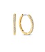 TI SENTO Medium Hoops - 7959ZY - Silver plated, Zirconia white yellow gold plated
