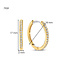 TI SENTO Medium Hoops - 7959ZY - Silver plated, Zirconia white yellow gold plated