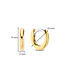 TI SENTO Mini Huggies - 7954YS - Silver plated, Silver gold-coloured