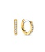 TI SENTO Mini Huggies - 7954ZY - Silver plated, Zirconia white yellow gold plated
