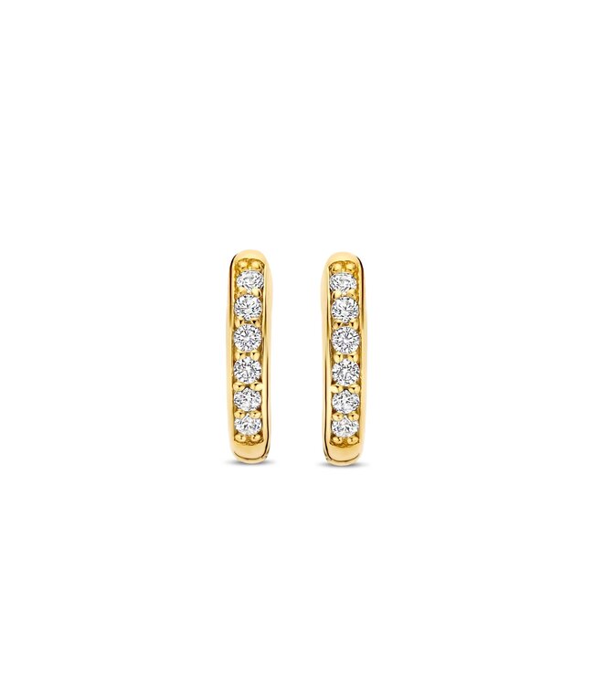 TI SENTO Mini Huggies - 7954ZY - Zilver verguld, Zirkonia met geel verguld