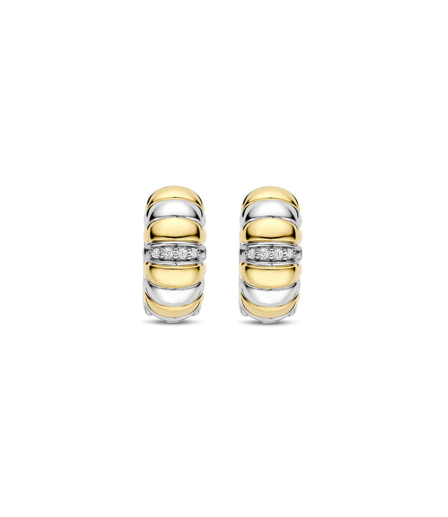 TI SENTO Oorbellen 78024ZY - Zilver verguld, Zirkonia met geel verguld