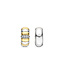 TI SENTO Earrings 78024ZY - Silver plated, Zirconia white yellow gold plated