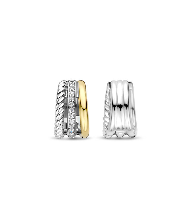 TI SENTO Oorbellen 78025ZY - Zilver verguld, Zirkonia met geel verguld