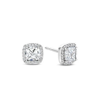 Oorbellen 78029ZI - Zilver platina verguld, Zirconia wit