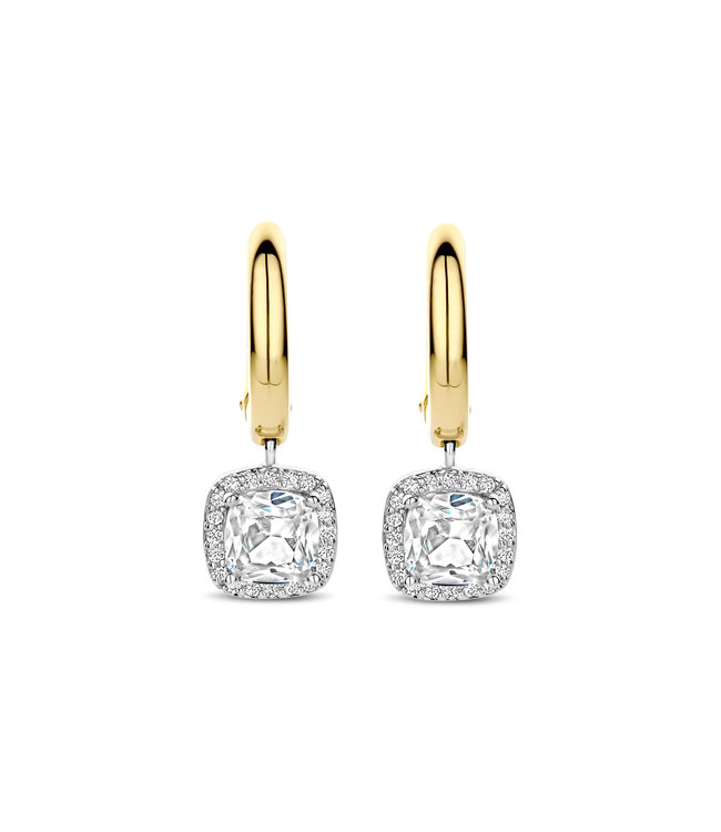 TI SENTO Oorbellen 78030ZY - Zilver verguld, Zirkonia met geel verguld