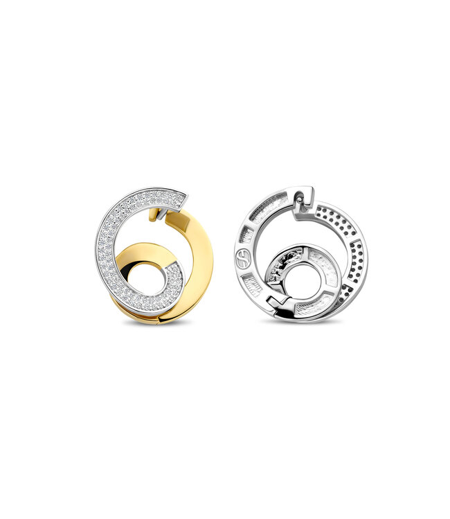 TI SENTO Oorbellen 78040ZY - Zilver verguld, Zirkonia met geel verguld