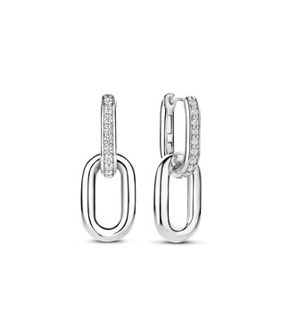 TI SENTO Ohrringe 7831ZI - Silber platiniert, Zirkonia Weiß