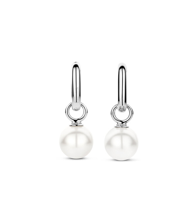 TI SENTO Oorbellen 7848WP - Zilver platina verguld, Zilver parel