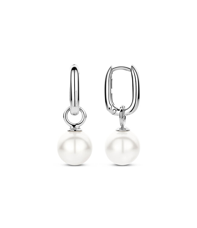 TI SENTO Ohrringe 7848WP - Silber platiniert, Silberperle