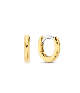 Huggie Hoops - 7811YS - Silver plated, Silver gold-coloured