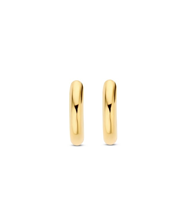 TI SENTO Huggie Hoops - 7811YS - Silver plated, Silver gold-coloured