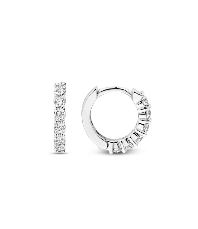 TI SENTO Huggies - 7956ZI - Silber platiniert, Zirkonia Weiß