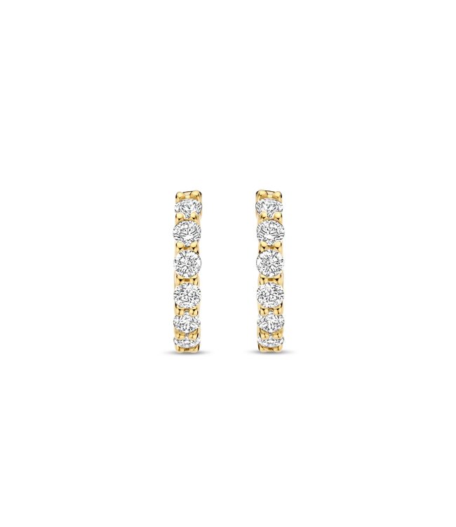 TI SENTO Huggies - 7956ZY - Zilver verguld, Zirkonia met geel verguld