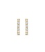 TI SENTO Huggie Hoops - 7956ZY - Silver plated, Zirconia white yellow gold plated