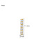 TI SENTO Huggie Hoops - 7956ZY - Silver plated, Zirconia white yellow gold plated