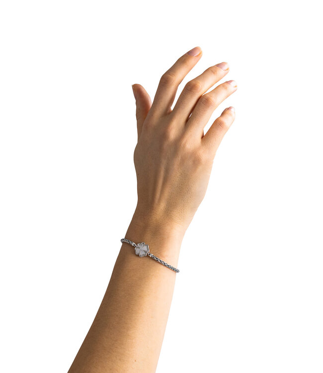 Buddha to Buddha Bracelet Katja Clover Mother of Pearl Silver