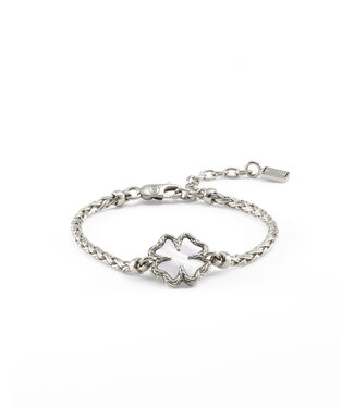 Bracelet Katja Clover Mother of Pearl Silver