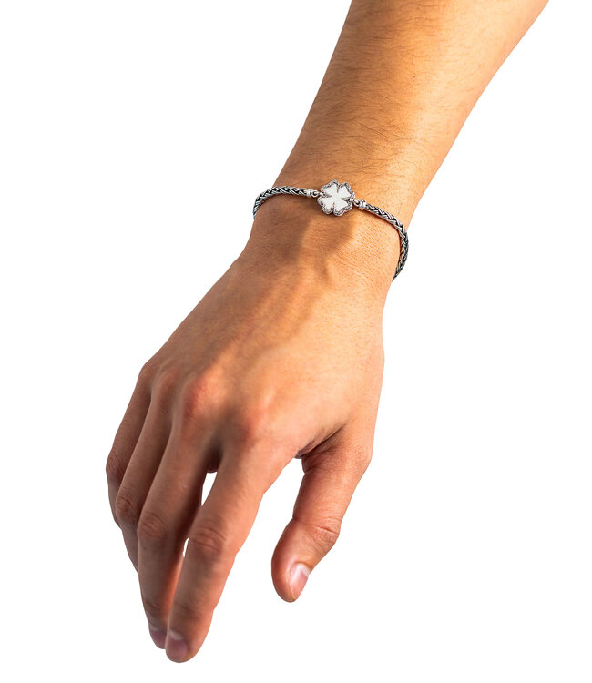 Buddha to Buddha Bracelet Katja Clover Mother of Pearl Silver