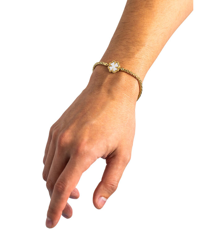 Armband Katja Klaver Parelmoer Verguld | Juwelier De Vaal