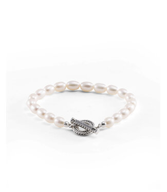 Buddha to Buddha Buddha to Buddha Bracelet Barbara Full Pearl Silver