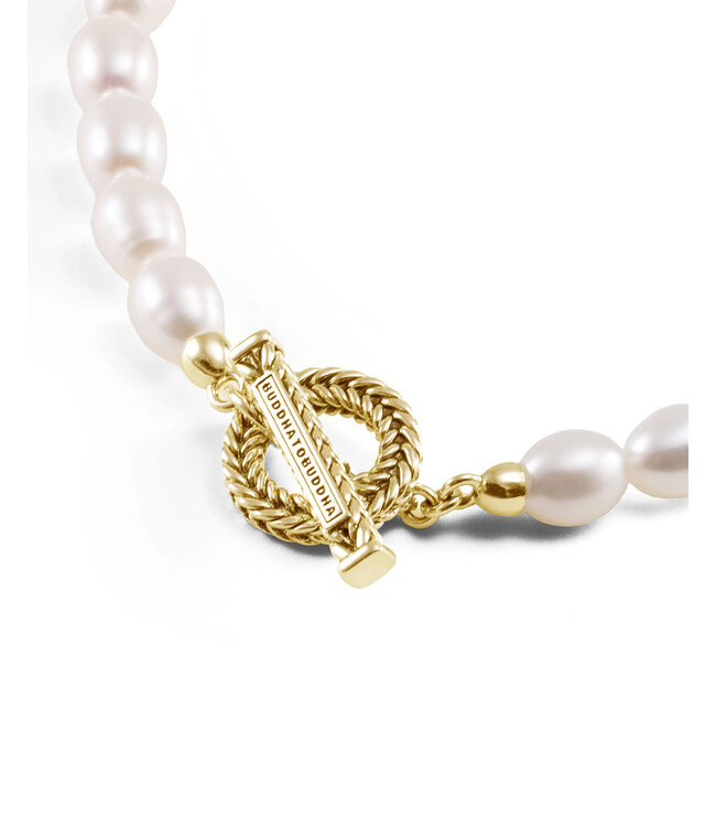 Buddah to Buddha Bracelet Barbara Full Pearl Gold Vermeil