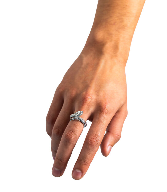 Buddha to Buddha Ring Ben XS Snake Silver