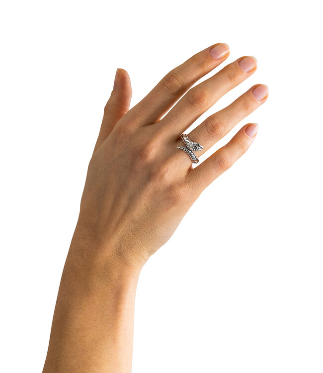 Buddha to Buddha Ring Ben XS Snake Silver