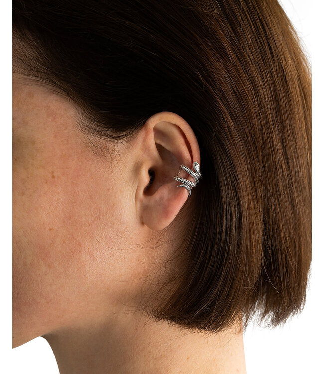Buddha to Buddha Earcuff Ben Snake Silver