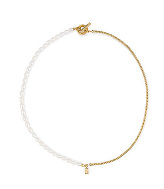 Barbara Mini Pearl Necklace Gold Vermeil