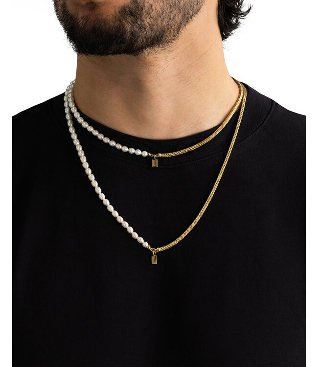 Buddha to Buddha Barbara Mini Pearl Necklace Gold Vermeil