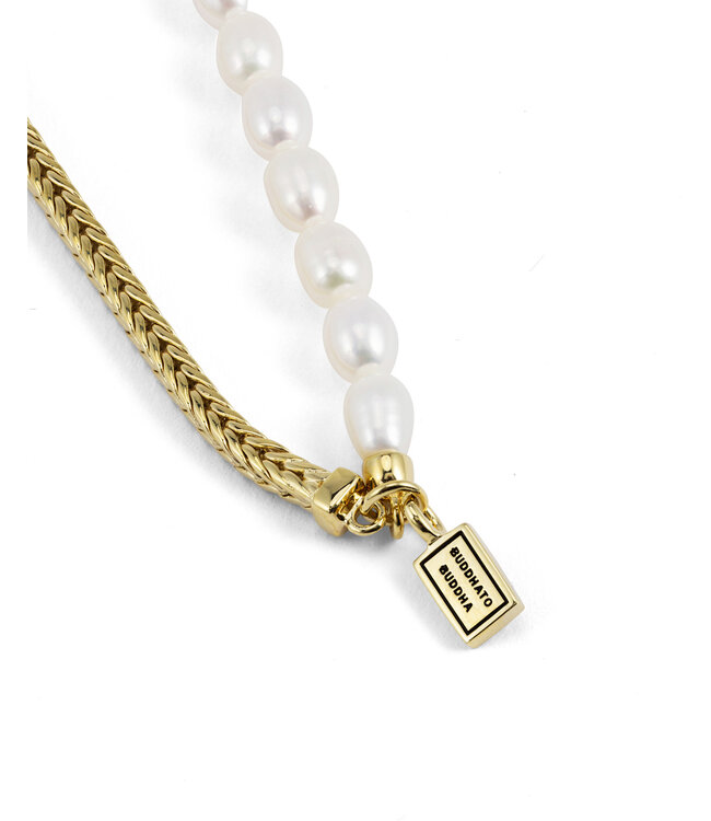 Buddha to Buddha Barbara Mini Pearl Necklace Gold Vermeil