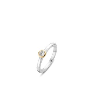 TI SENTO - Milano Ring 1868ZY Zilver Verguld Zirkonia