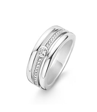 Ring 12094ZI - Triple Band Ring met steen