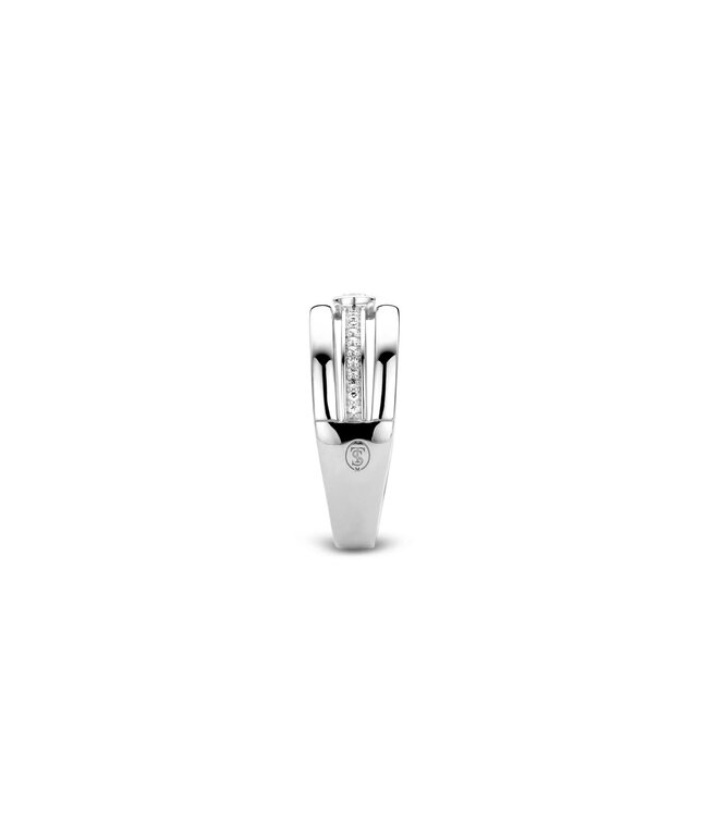 TI SENTO Ring 12094ZI - Silver platinum plated, Zirconia white