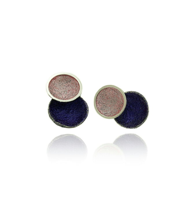 Arior Barcelona Oorbellen Singular big ochre 2 round earring