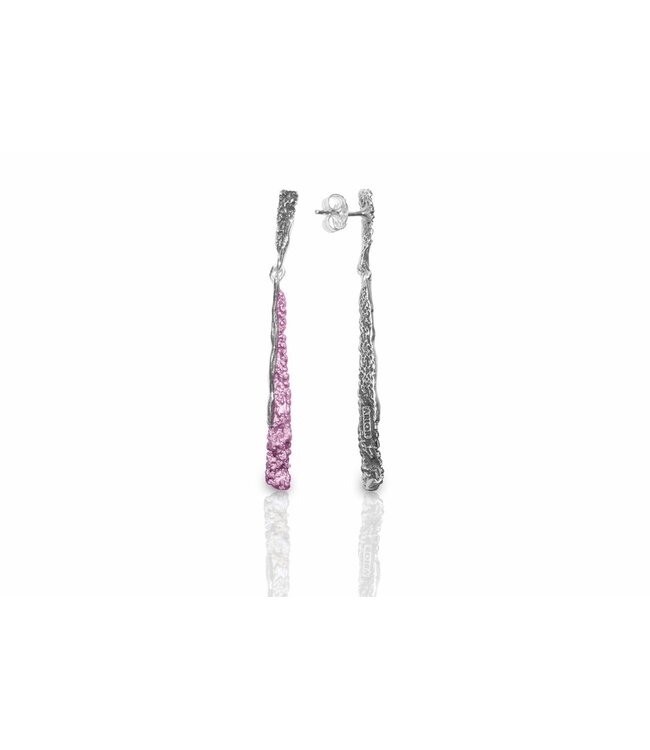 Arior Barcelona Oorbellen Symphony magenta pink 2 pieces earring