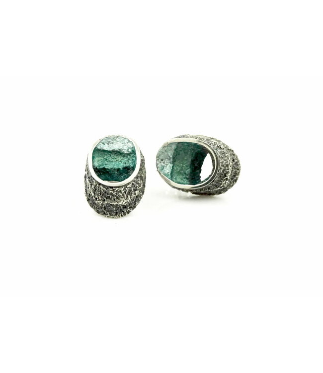 Arior Barcelona Earrings Sinera medium emerald green earrings