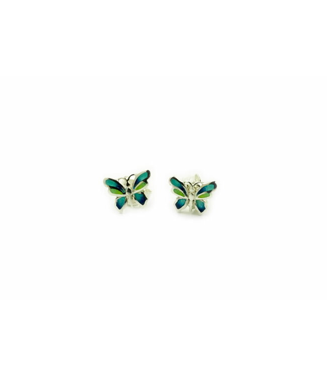 Arior Barcelona Ohrringe Mini blaue Schmetterlingsohrringe