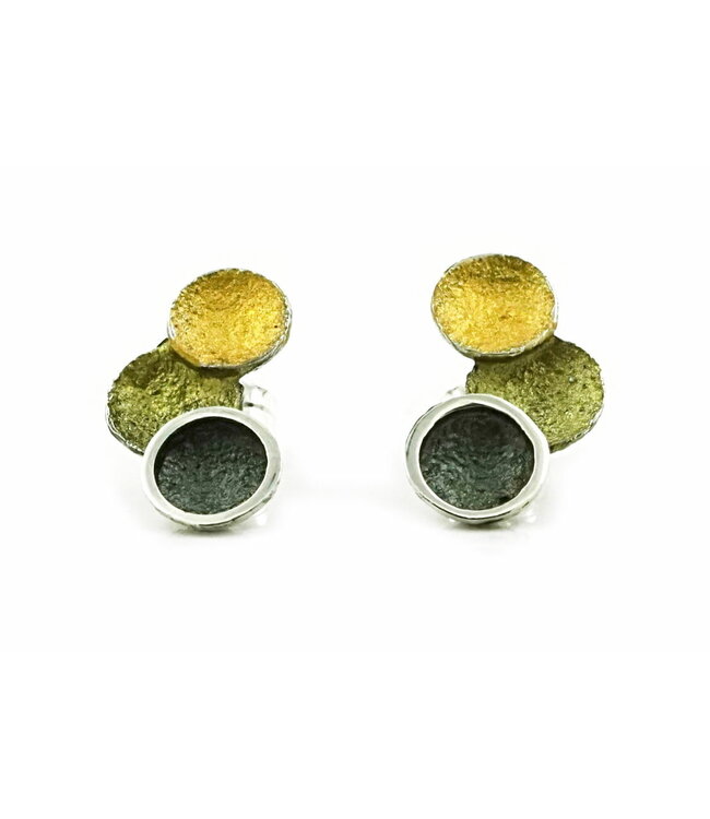 Arior Barcelona Oorbellen Singular ochre 3 round earring