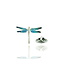 Arior Barcelona Hanger Dragonfly orange-green-blue enamel pendant