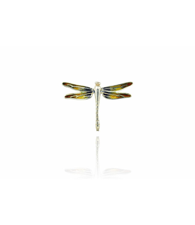 Arior Barcelona Pendant Dragonfly orange-green-blue enamel pendant