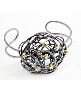 Arior Barcelona Arior Barcelona Runder Armreif Caos; Silber und Gold