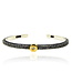 Arior Barcelona Bracelet Smooth Kora Bangle, Large Round Diamond Setting
